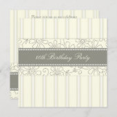 Floral 80. Geburtstagsparty Einladungen (Vorne/Hinten)