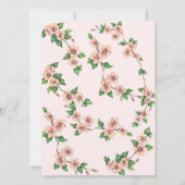 Floral 87th Birthday Invitation in Blush Pink Einladung (Rückseite)
