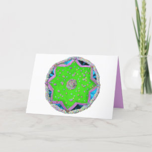 Floral 8-spitzen Stern Eid Feiertagskarte