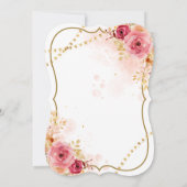 Floral 90th Birthday Invitation Einladung (Rückseite)