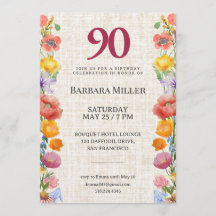 Floral 90th Birthday Party - Elegant Garden