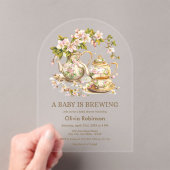 Floral A Baby wird Babydusche brauen Acryleinladungen (Insitu (Handheld))