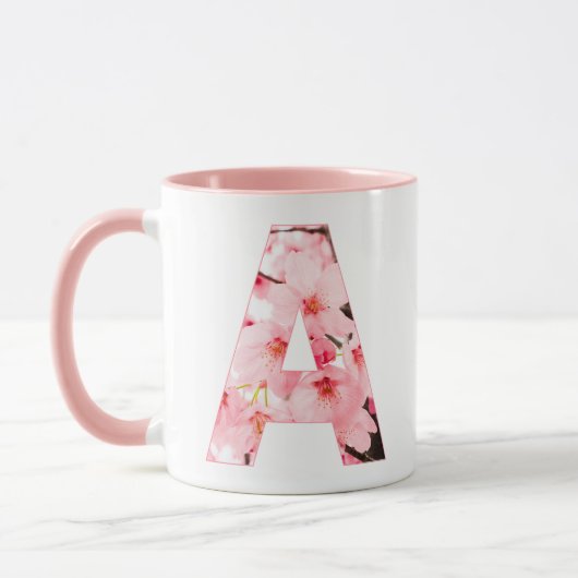 Floral A Initial Mug | Personalized Name & Traits Tasse (Links)