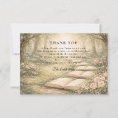 Floral A New Chapter Bridal Shower Dankeskarte (Vorderseite)