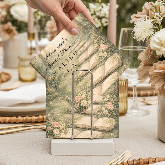 Floral A New Chapter Bridal Shower Serviette