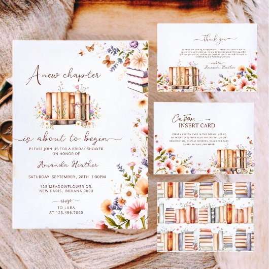 Floral a New Chapter fängt Brautparty an Einladung