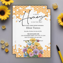 Floral A Sweet Honey Bee Baby Dusche