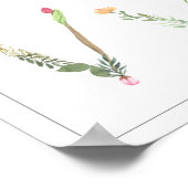 Floral ABC Alphabet Kinderzimmer Art Poster (Ecke)