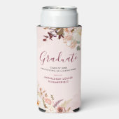 Floral Abschluss 2024 Script Personalisiertes Part Selters Dosenkühler (Seltzer Rückseite)