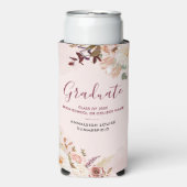 Floral Abschluss 2024 Script Personalisiertes Part Selters Dosenkühler (Seltzer Vorderseite)