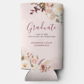 Floral Abschluss 2024 Script Personalisiertes Part Selters Dosenkühler (Rückseite)