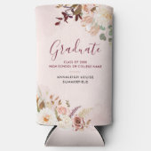 Floral Abschluss 2024 Script Personalisiertes Part Selters Dosenkühler (Vorderseite)