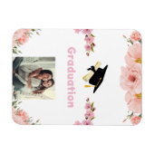 Floral Abschluss Foto Party Magnet (Horizontal)