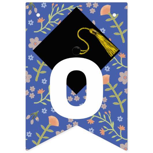 Floral Abschluss Glückwunsch Wimpelkette (Zweite Fahne)