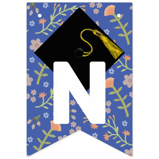 Floral Abschluss Glückwunsch Wimpelkette (Dritte Fahne)