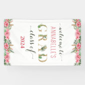 Floral Abschluss Luau Class of 2024 Willkommen Banner (Horizontal)