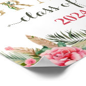 Floral Abschluss Luau Class of 2024 Willkommen Poster (Ecke)