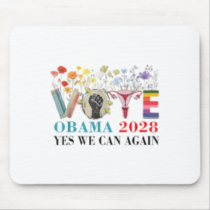 Floral Abstimmung Obama 2028 Lasse Korrektur Diese Mousepad