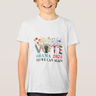 Floral Abstimmung Obama 2028 Lasse Korrektur Diese Tri-Blend Shirt
