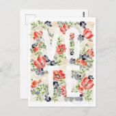 Floral Abstimmung Postkarte (Vorne/Hinten)