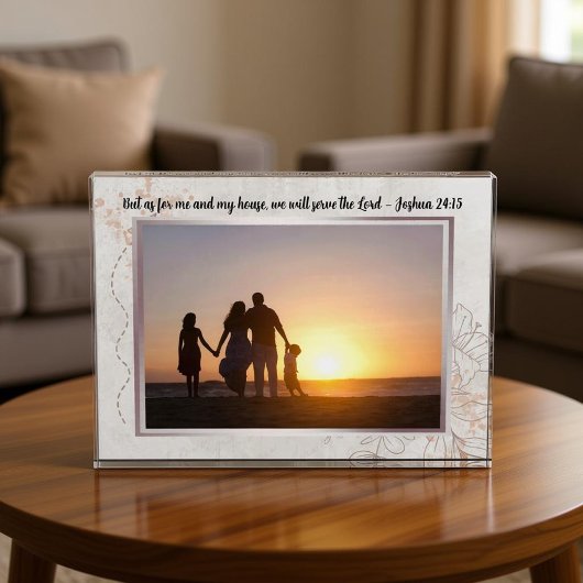 Floral Abstract Bible Verse Custom Photo Block