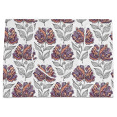 Floral Abstract Doodle Art Style Pink Purple Große Geschenktüte (Vorderseite)