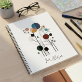 Floral abstract geometrical pattern notebook notizblock