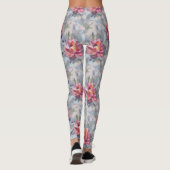 Floral Abstract Paint Pattern – Artistic Modern  Leggings (Rückseite)