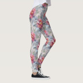 Floral Abstract Paint Pattern – Artistic Modern  Leggings (Rechts)