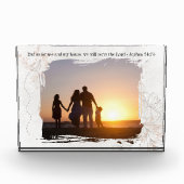 Floral Abstract w/ Bible Verse Custom Photo Block (Vorderseite)