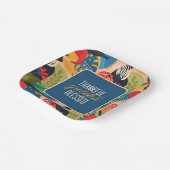 floral Abstrakt dankbar dankbar, gesegnet Pappteller (Gewinkelt)