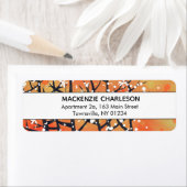Floral Abstrakt Orange-Adresse (Insitu)