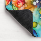 Floral Abstrakte Alkoholtinte Mousepad (Ecke)
