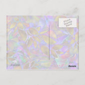 Floral Abstraktes Hartglas Postkarte (Rückseite)