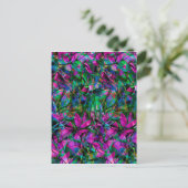 Floral Abstraktes Hartglas Postkarte (Stehend Vorderseite)