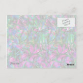 Floral Abstraktes Hartglas Postkarte (Rückseite)