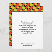 Floral Abstraktes Retro-Musterereignis Einladung (Vorne/Hinten)