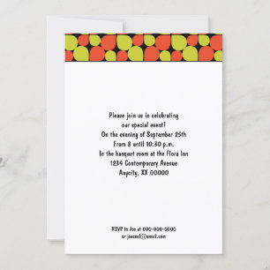 Floral Abstraktes Retro-Musterereignis Einladung