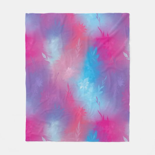 Floral Abstraktion Fleecedecke (Vorderseite)