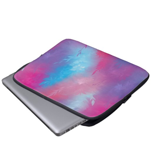 Floral Abstraktion Laptopschutzhülle (Vorne Knopf)