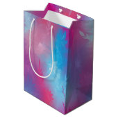 Floral Abstraktion Mittlere Geschenktüte (Rückseite Schrägansicht)