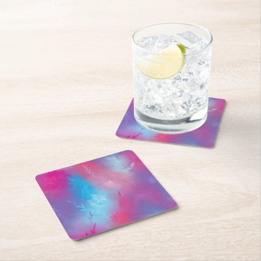 Floral Abstraktion Rechteckiger Pappuntersetzer (Vor Ort)