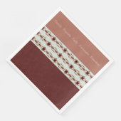 Floral Accentbraun Serviette (Ecke)