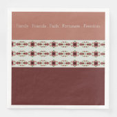 Floral Accentbraun Serviette (Vorderseite)