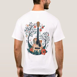 🎸 "Floral Acoustic Guitar" - Artistic Music Lover T-Shirt