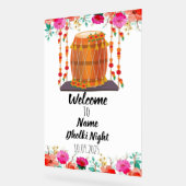 Floral Acryl Dholki Night-Zeichen Acrylschild (Winkel)