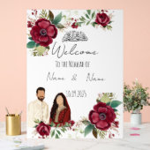 Floral Acryl Nikkah Acrylschild (Hochzeit)