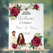 Floral Acryl Nikkah Acrylschild (Neutral)