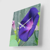 Floral-Acryl Quadratische Wanduhr (Winkel)