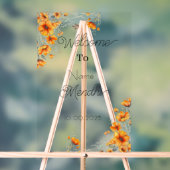 Floral Acrylic Mendhi Acrylschild (Neutral)